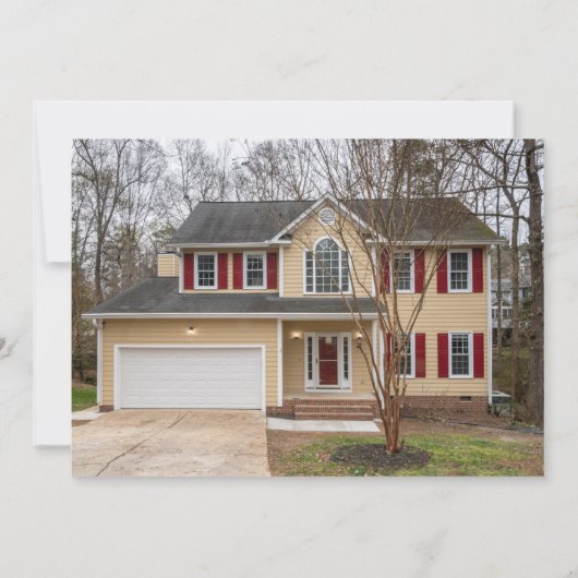 Modernes Foto Neue Zuhause Ankündigung (Rückseite)