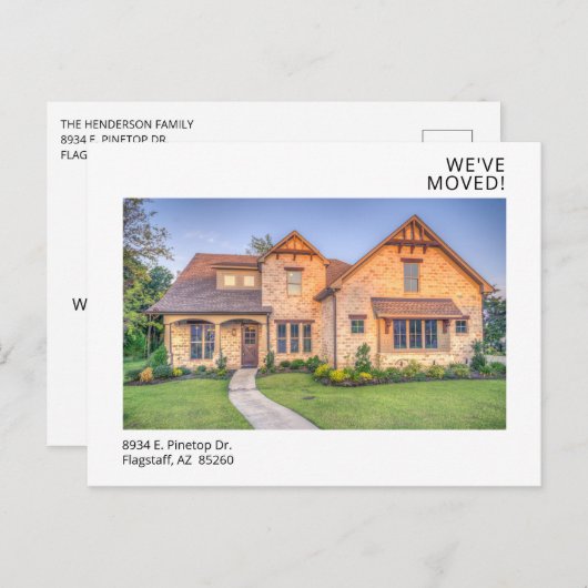 Modernes Foto Neue Zuhause Postkarte (Vorne/Hinten)