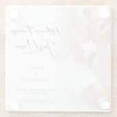 Modernes Foto Nichts Extravagant nur Liebe Save th Glasuntersetzer (Rückseite)