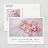 Modernes Foto Niedlich Urlaub Geburt Ankündigungspostkarte (Vorne/Hinten)