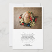 Modernes Foto Niedlich Urlaub Weihnachten Geburt Ankündigung (Rückseite)
