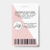 Modernes Foto Notar Signatur Agent Abzeichen Ausweis (Rückseite)