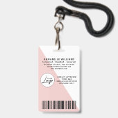 Modernes Foto Notar Signatur Agent Abzeichen Ausweis (Rückseite mit Lanyard)