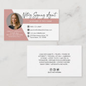 Modernes Foto Notar Signatur Agent Visitenkarte (Vorne/Hinten)