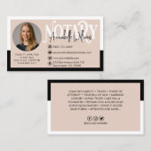 Modernes Foto Notar Signatur Agent Visitenkarte (Vorne/Hinten)
