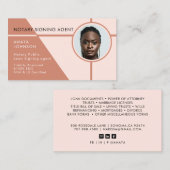 Modernes Foto Notar Signatur Agent Visitenkarte (Vorne/Hinten)