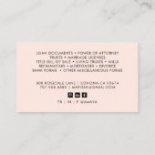 Modernes Foto Notar Signatur Agent Visitenkarte (Rückseite)