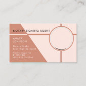 Modernes Foto Notar Signatur Agent Visitenkarte (Vorderseite)