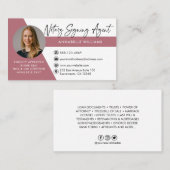 Modernes Foto Notar Signatur Agent Visitenkarte (Vorne/Hinten)