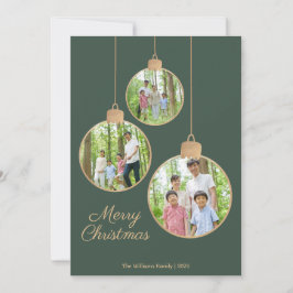 Modernes Foto Ornament Grün Weihnachten