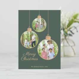 Modernes Foto Ornament Grün Weihnachten