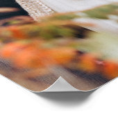 Modernes Foto Overlay Begrüßungsnamen Hochzeitplak Poster (Ecke)