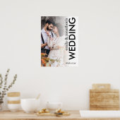 Modernes Foto Overlay Begrüßungsnamen Hochzeitplak Poster (Küche)