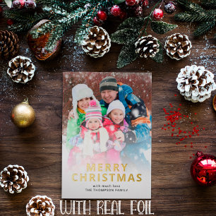 Modernes Foto Overlay Frohe Weihnachten Folien Feiertagskarte