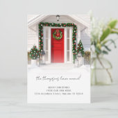 Modernes Foto Overlay Frohe Weihnachten Neue Zuhau (Stehend Vorderseite)