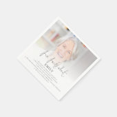 Modernes Foto Overlay Fun Fakten Ruhestand Party Serviette (Ecke)