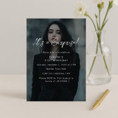 Modernes Foto Overlay Geburtstagsüberraschung Part Einladung