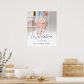 Modernes Foto Overlay Herzlich willkommen im Party Poster (Küche)