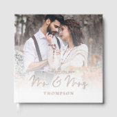 Modernes Foto Overlay Hochzeitgästebuch Gästebuch (Vorderseite)