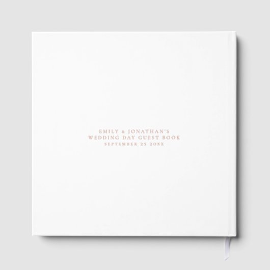 Modernes Foto Overlay Hochzeitgästebuch Gästebuch (Rückseite)