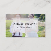 Modernes Foto Overlay | Hochzeitskarte Visitenkarte (Vorderseite)