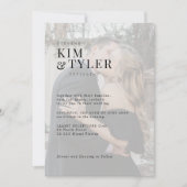 Modernes Foto-Overlay in einer QR-UAWG Einladung (Vorderseite)