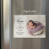 Modernes Foto Overlay Magnetic Birth Ankündigung