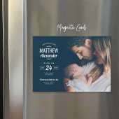 Modernes Foto Overlay Magnetic Birth Ankündigung