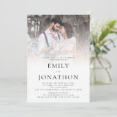 Modernes Foto-Overlay QR Einladung (Stehend Vorderseite)