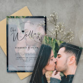 Modernes Foto-Overlay Schwarz-weiß Einladung