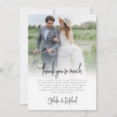 Modernes Foto Overlay Script Boho Wedding Vielen D Karte (Vorderseite)