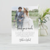 Modernes Foto Overlay Script Boho Wedding Vielen D Karte (Stehend Vorderseite)