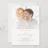 Modernes Foto-Overlay-Skript QR-Code Hochfahren Einladung (Vorderseite)