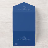 Modernes Foto Overlay Wedding RSVP Blue All In One Einladung (Außenbereich)