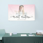 Modernes Foto Overlay Willkommen in 16 . Geburtsta Banner (Messeveranstaltung)