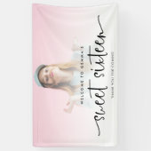 Modernes Foto Overlay Willkommen in 16 . Geburtsta Banner (Vertikal)