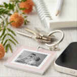 Modernes Foto Pastel Pink Einfaches Geschenk Schlüsselanhänger<br><div class="desc">Modernes Foto Pastel Pink Einfaches Geschenk</div>