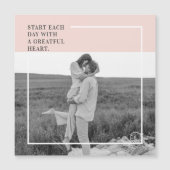 Modernes Foto Pastel Pink Familie Liebliches Gesch Magnetkarte (Vorderseite)