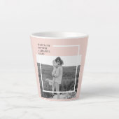 Modernes Foto Pastel Pink Familie Liebliches Gesch Milchtasse (Vorderseite)