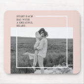 Modernes Foto Pastel Pink Familie Liebliches Gesch Mousepad (Vorne)