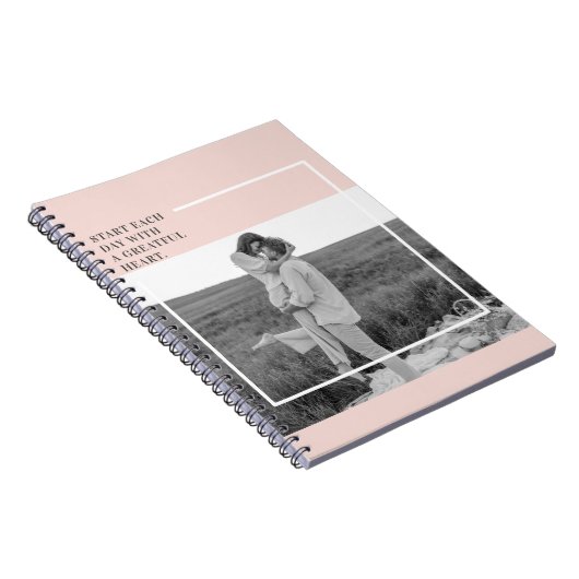 Modernes Foto Pastel Pink Familie Liebliches Gesch Notizblock (Rechte Seite)