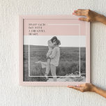 Modernes Foto Pastel Pink Familie Liebliches Gesch Poster<br><div class="desc">Modernes Foto Pastel Pink Familie Liebliches Geschenk</div>