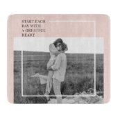Modernes Foto Pastel Pink Familie Liebliches Gesch Schneidebrett (Vorderseite)
