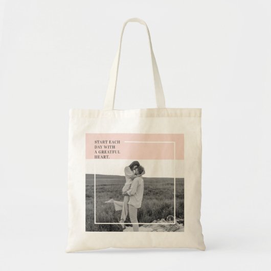 Modernes Foto Pastel Pink Familie Liebliches Gesch Tragetasche (Vorne)