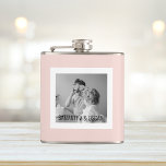 Modernes Foto Pastell Pink Einfaches Geschenk Flachmann<br><div class="desc">Modernes Foto Pastell Pink Einfaches Geschenk</div>