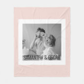 Modernes Foto Pastell Pink Einfaches Geschenk Fleecedecke (Vorderseite)