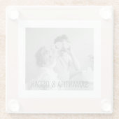 Modernes Foto Pastell Pink Einfaches Geschenk Glasuntersetzer (Rückseite)