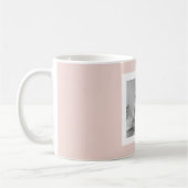 Modernes Foto Pastell Pink Einfaches Geschenk Kaffeetasse (Links)