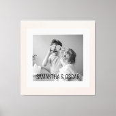 Modernes Foto Pastell Pink Einfaches Geschenk Leinwanddruck (Vorderseite)