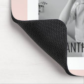 Modernes Foto Pastell Pink Einfaches Geschenk Mousepad (Ecke)